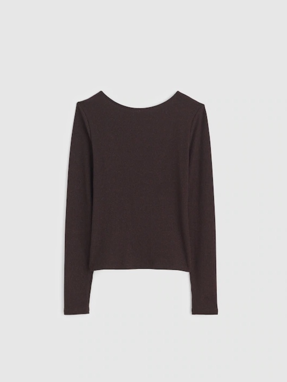 Madewell Sparkle Scoop-Back Long-Sleeve Top Size M NWT